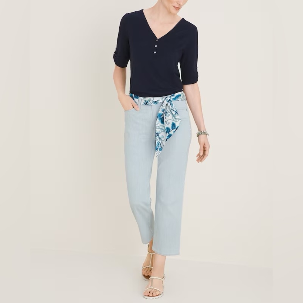 NWT Chico’s High-Rise Straight-Leg Crops Size 10 - Picture 9 of 9